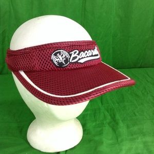 Bacardi Party Hat Golf Visor Red Strapback Cap
